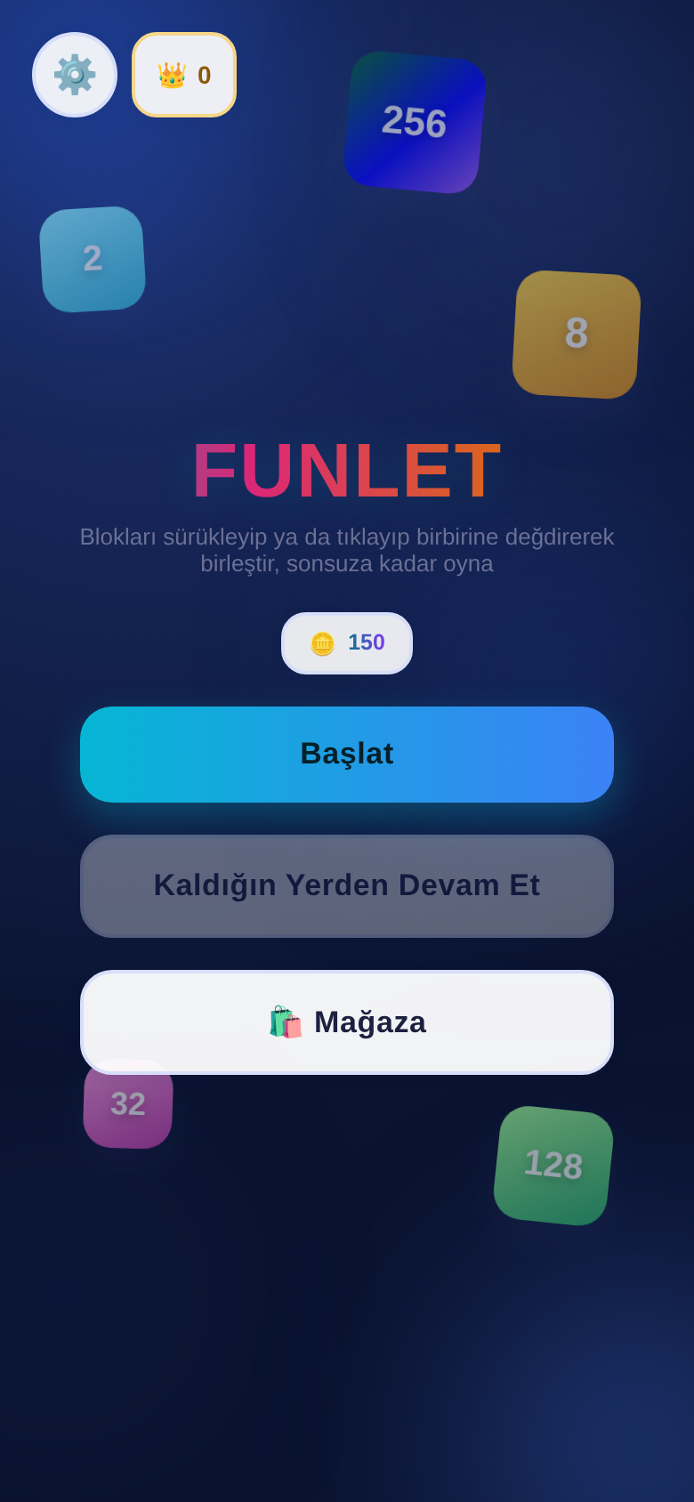 Funlet start screen